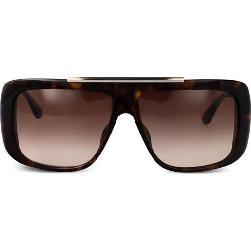Alexander McQueen Eyewear occhiali da sole squadrati oversize - grigio