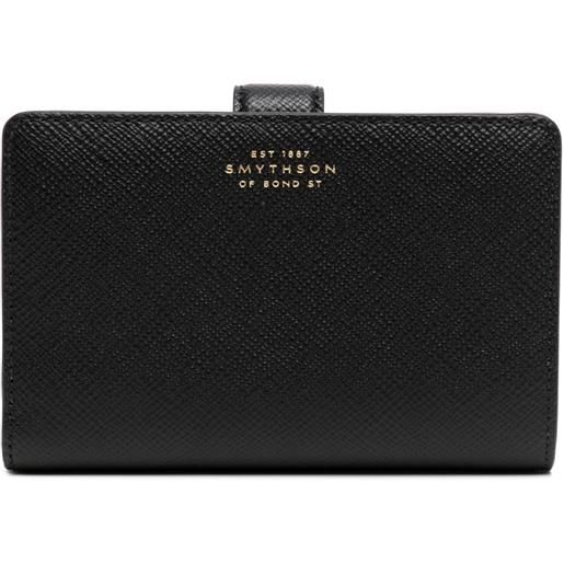 Smythson portafoglio bi-fold - nero
