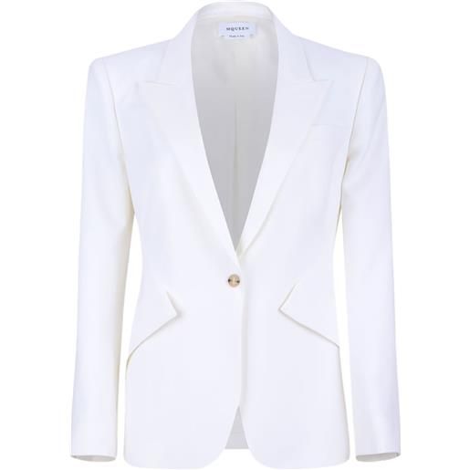 Alexander McQueen blazer in lana - bianco