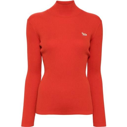 Maison Kitsuné maglione a collo alto - arancione
