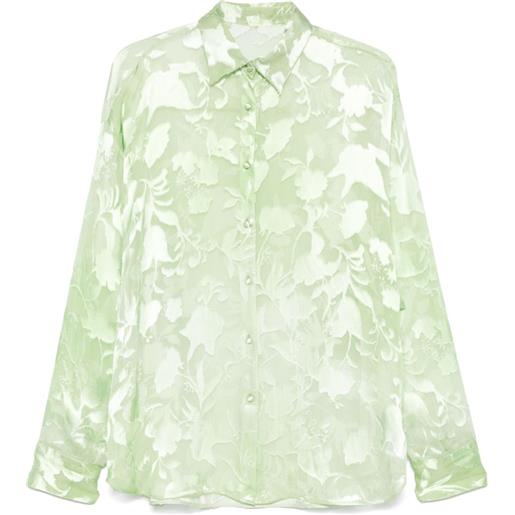 Ermanno Scervino camicia a fiori jacquard - verde