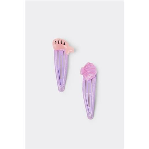 Tezenis forcine per capelli con applicazione unisex viola