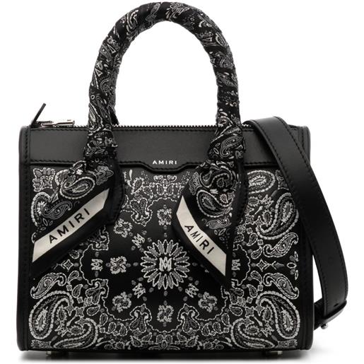 AMIRI borsa a tracolla bandana micro triangle - nero