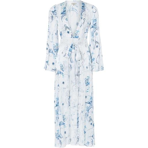 Temperley London vestaglia aphrodite - bianco