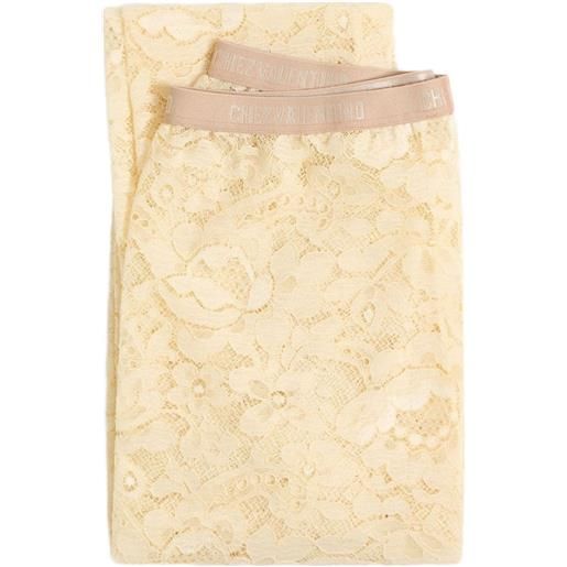 Valentino Garavani collant in pizzo - toni neutri