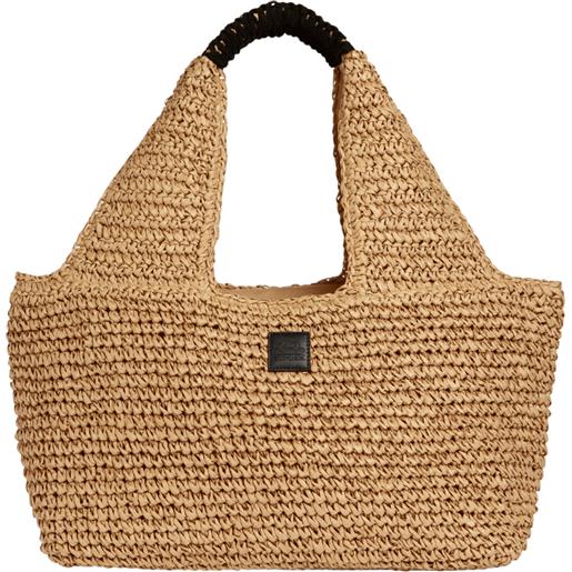 SUNDEK maxi bag in paper straw intrecciata borsa mare