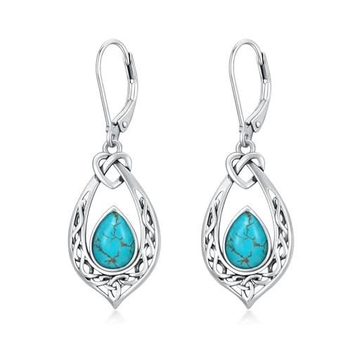 LeCalla Orecchini Con Nodo D'Amore Balinese In Argento Sterling 925 - Design Italiano, Gioielli Per Donne E Ragazze, Regalo In Scatola