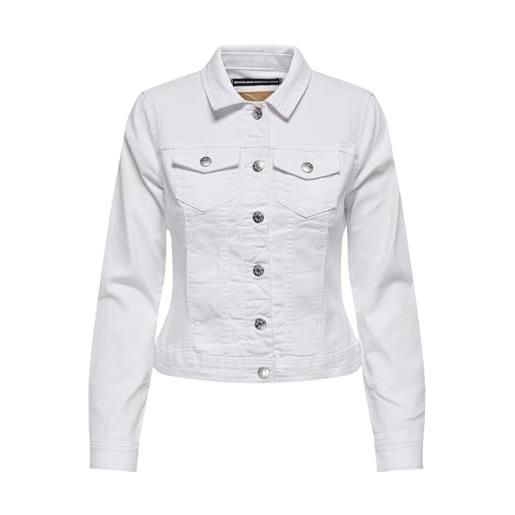 ONLY onlwonder noos dnm giacca denim donna, bianco, m