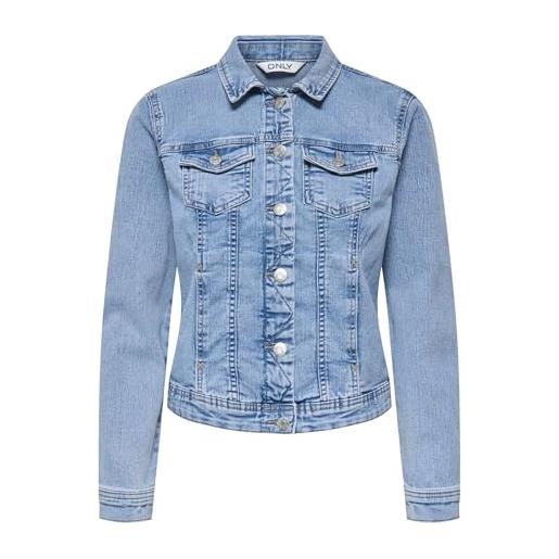 ONLY onlwonder dnm - giacca da donna, in jeans, colore bianco, xs, bianco, xs