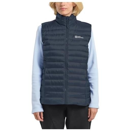 Jack Wolfskin pilvi down vest w gilet in piuma, cielo di mezzanotte, xxl donna