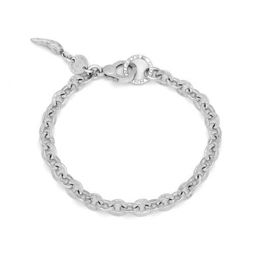 NKlaus 925 Sterling Silver Bracelet 18.5 cm Chain Designer Ladies