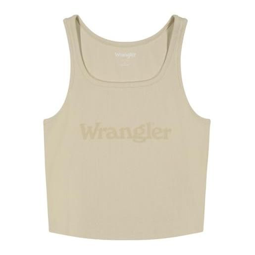 Wrangler canottiera con t-shirt, pietra, s donna