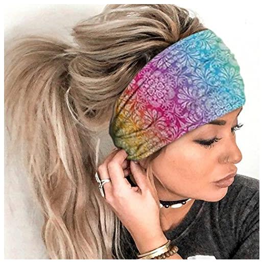 Yean - fascia per capelli con fascia elastica per capelli, per donne e ragazze, confezione da 3