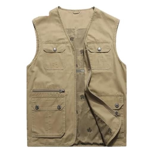 Gilet In Cotone Floreale Hawaiano Gilet Hawaiano Uomo In Cotone 100% - Fantasia Floreale, Senza Maniche, Taglie S-XXL, Estivo Gilet Uomo Hawaiano Floreale - Foto 7