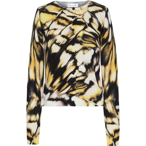 Oscar de la Renta cardigan con stampa - giallo