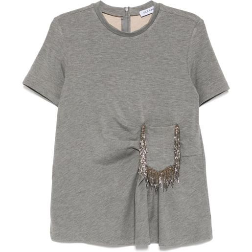 Dice Kayek camicia in cotone a maniche corte - grigio
