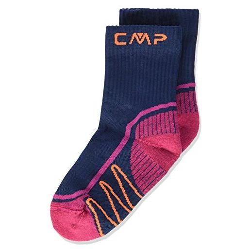 CMP - calza da trekking per bambini poly mid, blue, 28/30