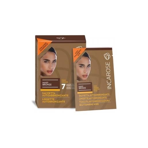 SAN.ECO.VIT. Srl inca. Rose maxi bronze salviette viso autoabbronzanti 7 pezzi