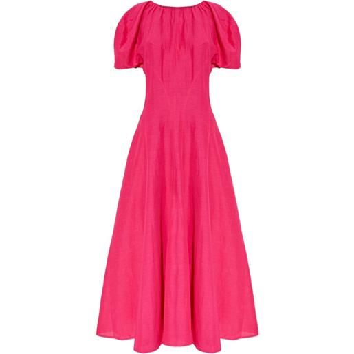Tory Burch abito midi con maniche a palloncino - rosa