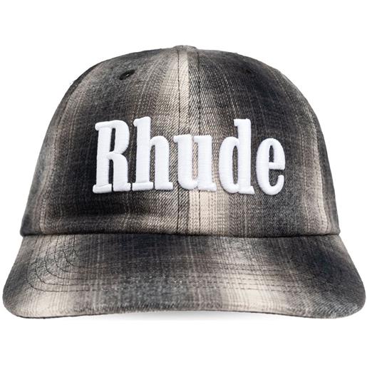 RHUDE cappello da baseball con ricamo - grigio