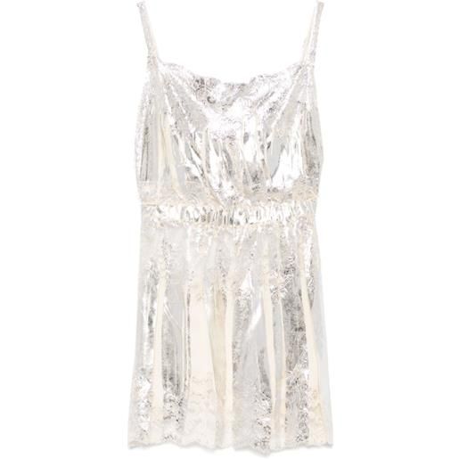 Rabanne top metallizzato - toni neutri