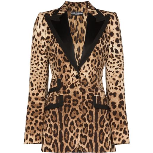 Dolce & Gabbana blazer con stampa - marrone