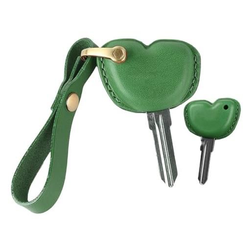 KUNIO custodia per chiave moto adatta per vespa piaggio gts300 gts200 gts125 lx150 medley150 in pelle portachiavi portachiavi portachiavi moto cover verde