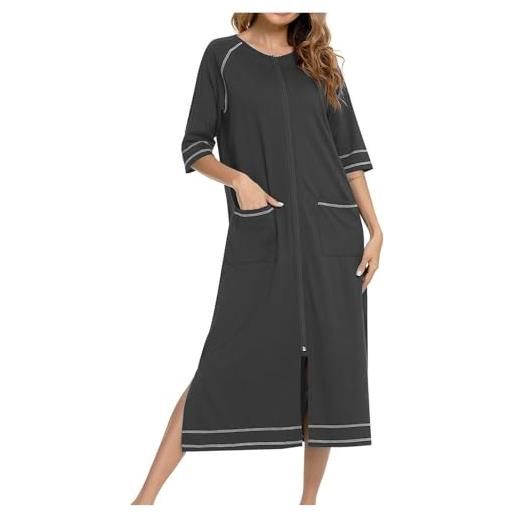 Accappatoio Donna Vestaglia Kimono Taglie Forti Pile Zebrato (XL