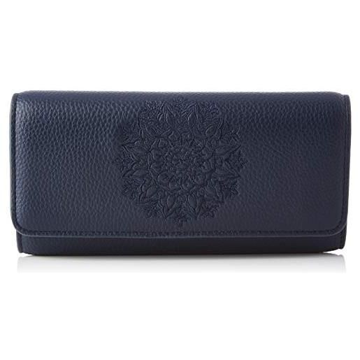 Desigual portafoglio lungo, accessori da viaggio-money belt donna, blu, u