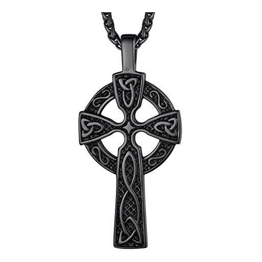 FaithHeart Collana Martello di Thor Collana Nodo Celtico Bussola