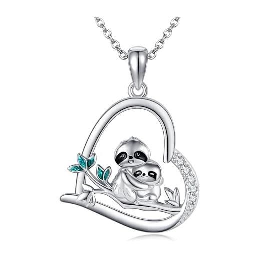 Collana con ciondolo drago Yin Yang: amuleto in argento sterling 925 e