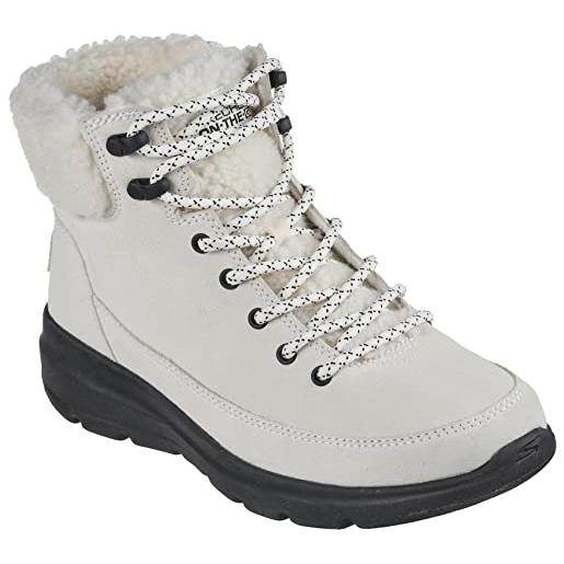 Skechers glacial ultra woodlands, stivali donna, bianco 01, 36 eu
