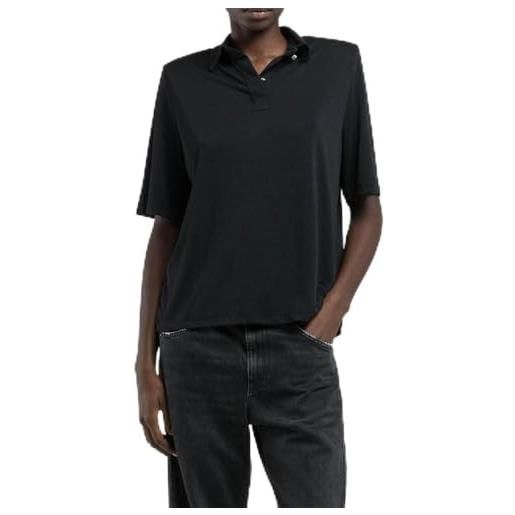 Replay w3146 t-shirt, 412 burro bianco, l donna