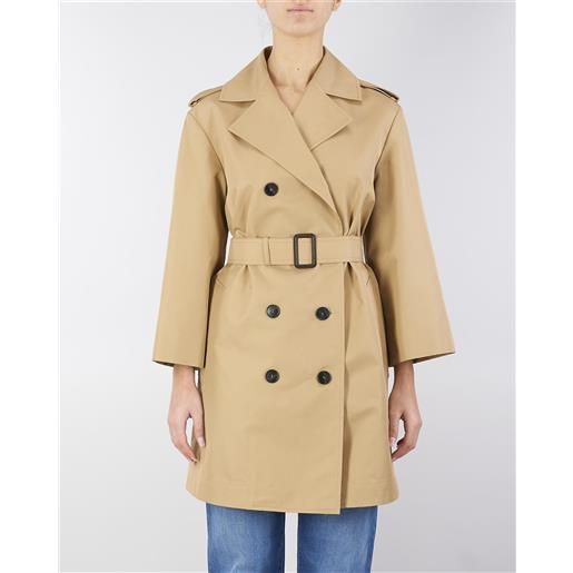 MAX MARA WEEKEND trench doppiopetto in gabardina antigoccia