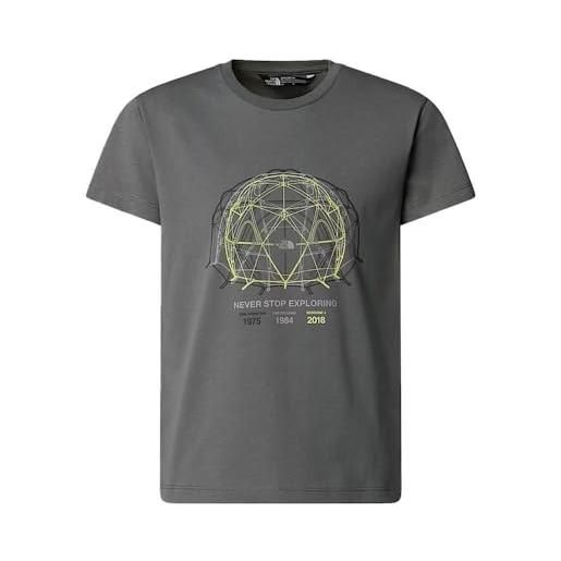 THE NORTH FACE nf0a8axg0uz b graphic relaxed s/s tee t-shirt unisex bambino smoked pearl taglia l