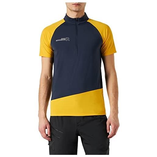 Rock Experience merlin ss hz t-shirt, 1330 blue nights/0531 old gold, m uomo