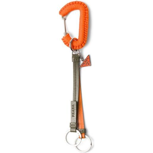 Prada portachiavi intrecciato - arancione