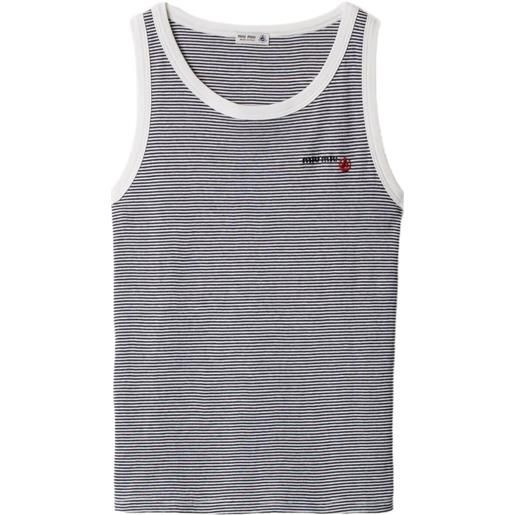 Miu Miu x petit bateau top a coste - bianco