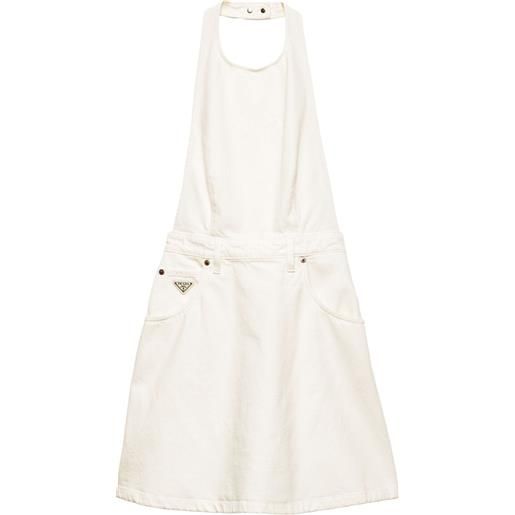 Prada abito corto denim - bianco