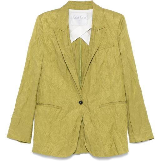 Forte Forte blazer con effetto stropicciato - verde