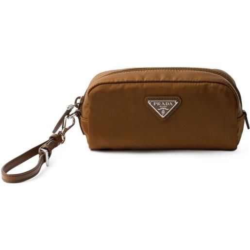 Prada trousse make up re-nylon - marrone