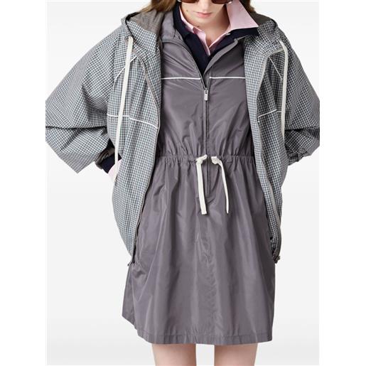 Miu Miu bomber a quadri - grigio