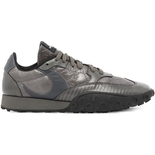 Marine Serre sneakers goffrate con monogramma - grigio