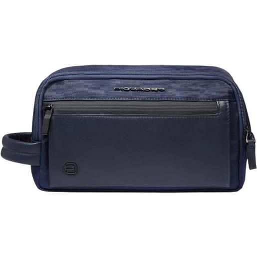 Piquadro beauty case in tessuto riciclato s136