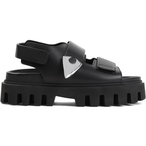 Alexander McQueen sandali in pelle - nero
