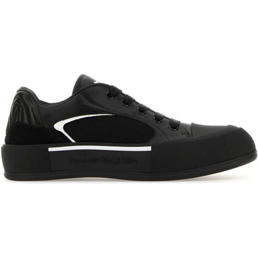 Alexander McQueen sneakers skate deck plimsoll - nero