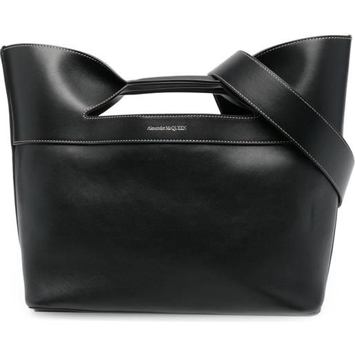 Alexander McQueen borsa tote con stampa - nero