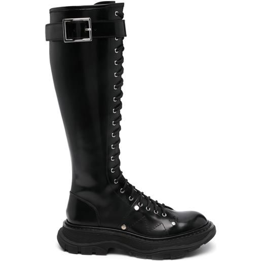 Alexander McQueen stivali tread slick - nero