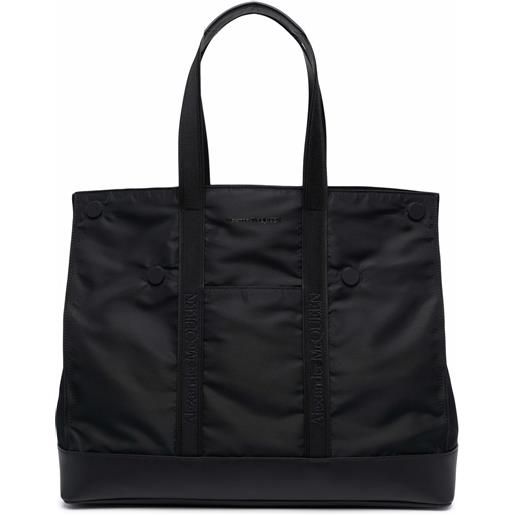 Alexander McQueen borsa tote con ricamo - nero