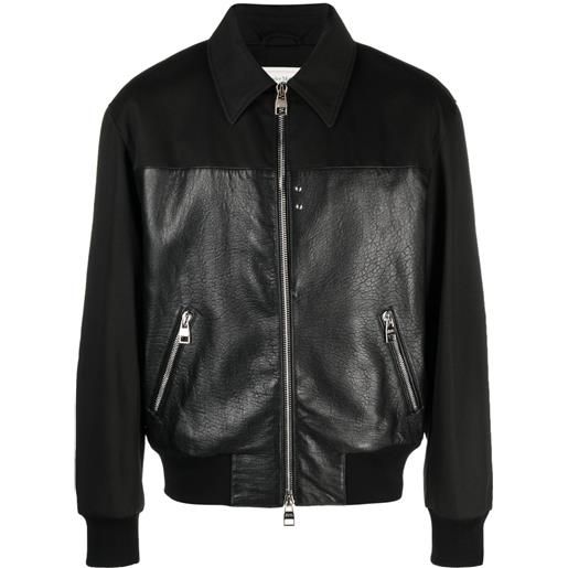 Alexander McQueen bomber con inserti - nero